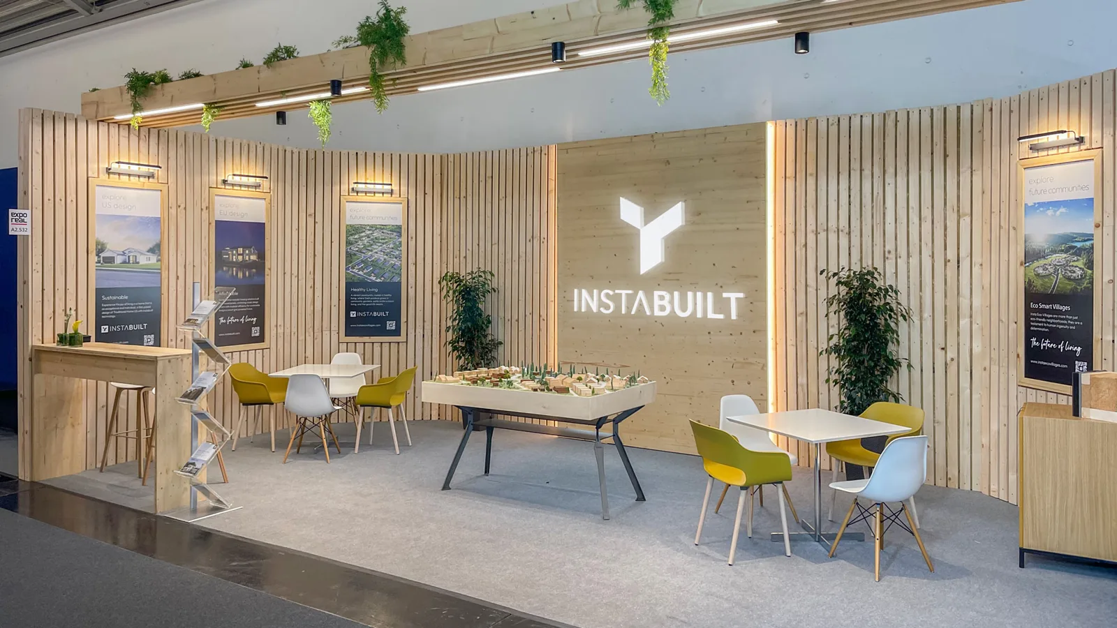 InstaBuilt exhibition stand presenting the housing ecosystem at EXPO REAL 2023